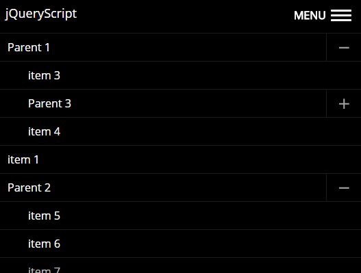 Mobile First Multi-level Toggle Menu With jQuery - cookcodesmenu