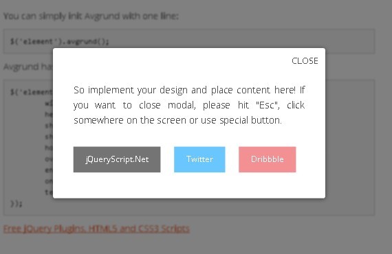 Modal Boxes & Popups Plugin For jQuery - Avgrund Modal