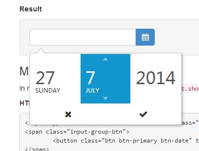 Modern and Slick Date Picker Plugin For jQuery - DateSelect