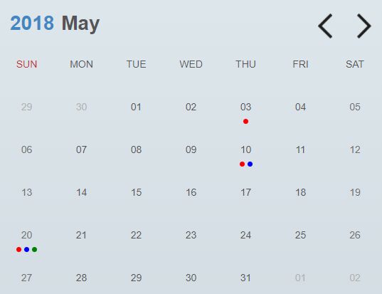 Minimal Monthly Event Calendar Plugin For jQuery - pbcalendar