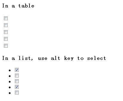 Multi Select Checkboxes Using A Custom Key - groupAndSelectChecks