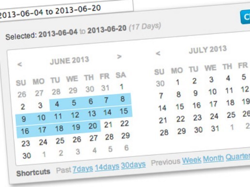 Multi-language jQuery Date Range Picker Plugin