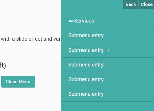 Multi-level Sliding Side Menu Plugin For jQuery