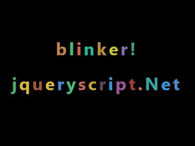 Neon Light Style jQuery Text Blinking Plugin - Blinker