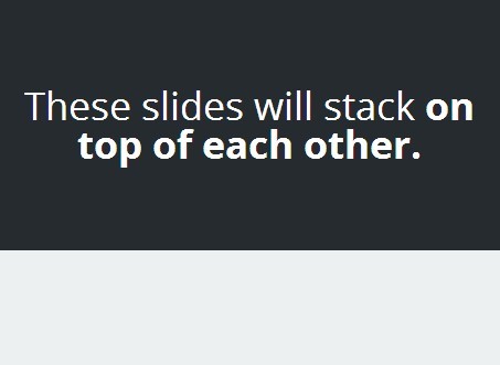 Nice One Page Scrolling Effect with jQuery StackingSlides Plugin