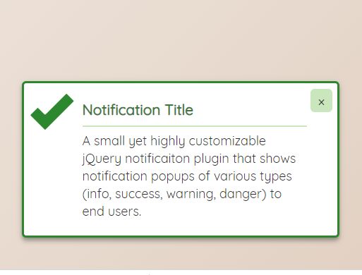 Custom Notification Messages In jQuery - ggFeedbackMessages