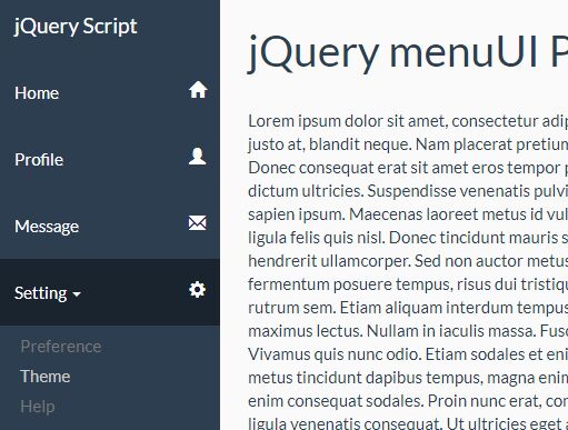 Dynamic Off-canvas Push Menu For Bootstrap - jQuery menuUI