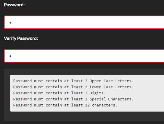 Minimal Password Strength & Match Validation Plugin For jQuery