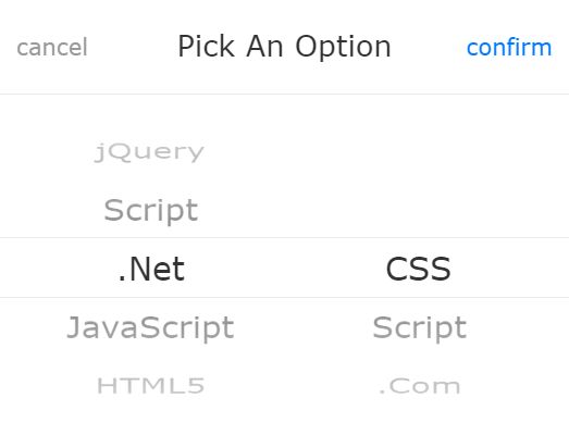 Generic Picker With iOS Style UI - jQuery Selectscroll