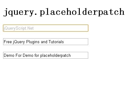 Placeholder Patch for Older Browsers - jQuery placeholderpatch