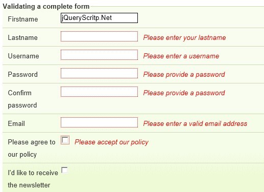 Powerful Multi-Functional Form Validation Plugin - jQuery Validation