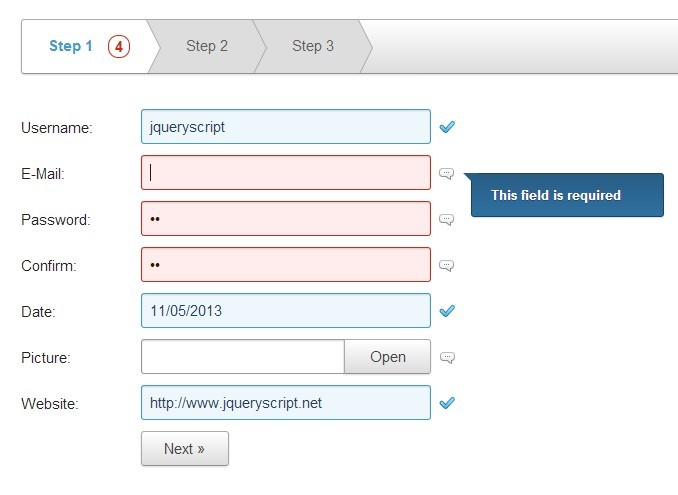 Powerful & Responsive jQuery Step-By-Step Form Plugin - Ideal Forms 3