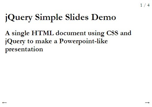 Powerpoint-like jQuery Full Page Slider Plugin - Simple Slides