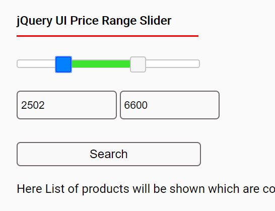 Convenient Price Range Slider With jQuery UI