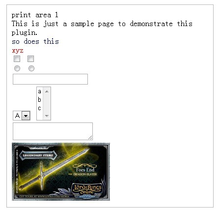 Print Specified Area Of A Page - PrintArea