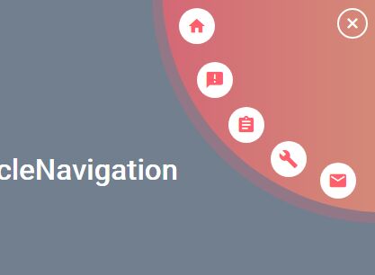 CSS3 Animated Radial Menu With jQuery - circleNavigation