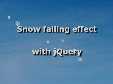 Realistic Snow Falling Effect with jQuery and CSS3 - snow.js