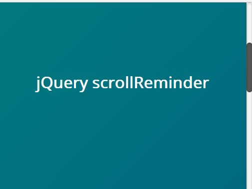 Remember The Last Scroll Position - jQuery scrollReminder