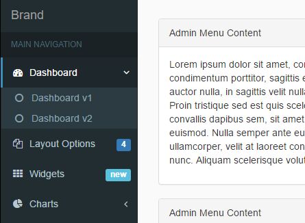 Responsive Admin Sidebar Menu Plugin With jQuery - sidebar-nav