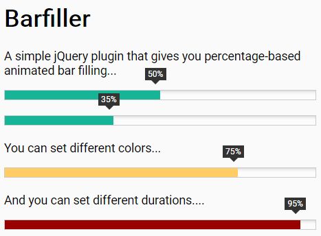 Responsive Animated Progress Bar With jQuery And CSS3 - Barfiller.js