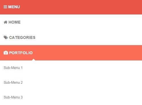 Responsive Flat Dropdown Menu with jQuery and CSS3