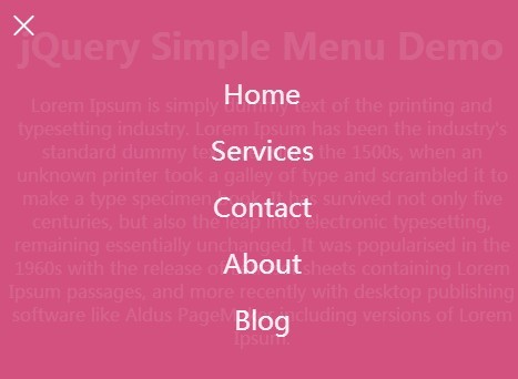 Responsive Fullscreen Navigation Menu with jQuery and CSS3