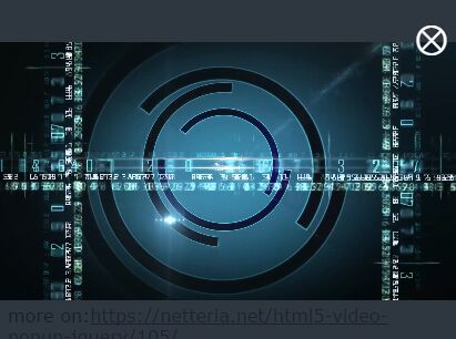 Responsive HTML5 Video Popup Plugin With jQuery - videopopup.js
