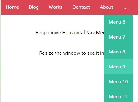 Dropdown menu html