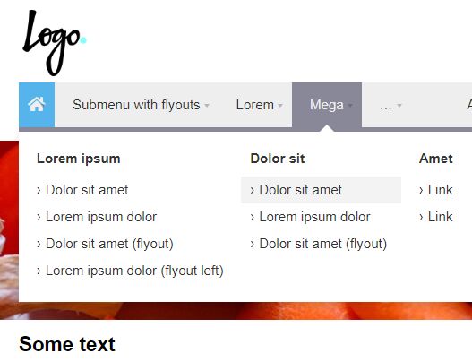 Responsive Multi-level Mega Menu Plugin - jQuery dmenu