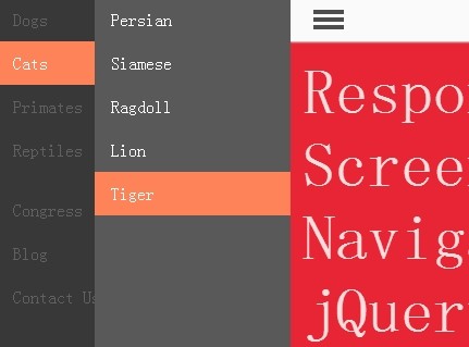 Responsive Multi-level Off Screen Navigation Plugin For jQuery - cbFlyout