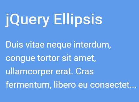 Responsive Multi-line Text Truncating Plugin - ellipsis