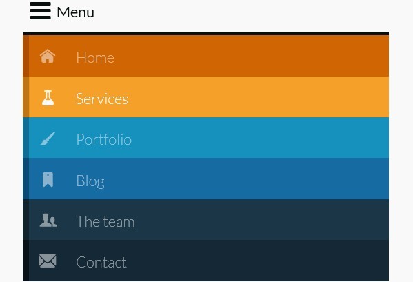 Responsive & Retina-Ready Menu with Size-Dependent Layouts