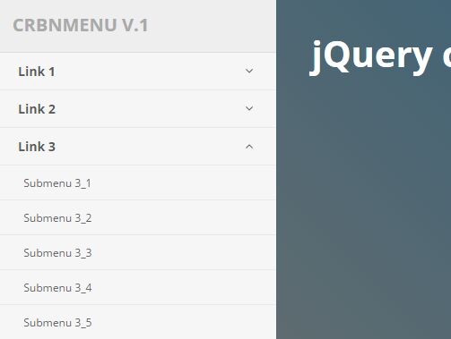 Responsive Sliding Sidebar Navigation Plugin With jQuery - crbnMenu