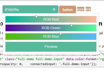 Responsive & Touch-Friendly jQuery Color Picker Sliders