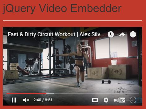 Responsive iFrame Video Embed Plugin With jQuery - Video Embedder