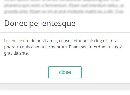 Responsive jQuery / CSS3 Modal with Blurred Background