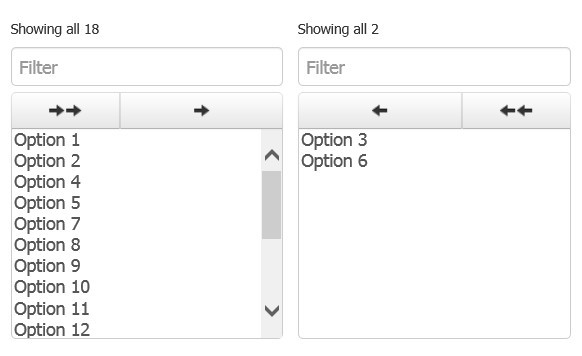 Responsive jQuery Dual Select Boxes For Bootstrap - Bootstrap Dual Listbox