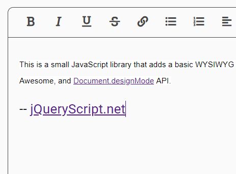 Basic Rich Text Editor Using jQuery And Document.designMode