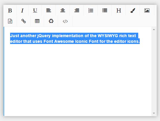 Minimal Rich Text Editor With jQuery And FontAwesome - RichText