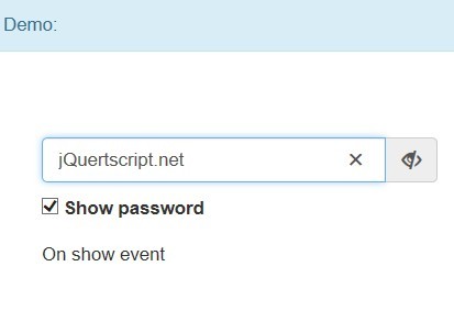 Show/Hide Password Field Text with jQuery and Bootstrap