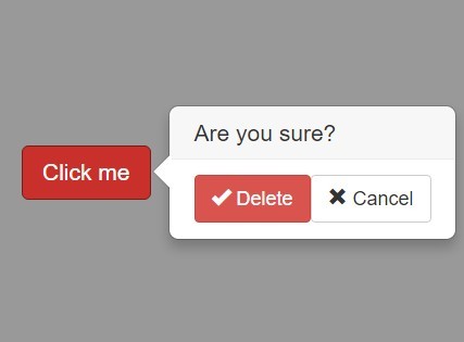 Simple Confirmation Popover Plugin with jQuery and Bootstrap