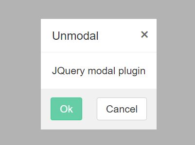 Simple Customizable Modal Dialog Plugin with jQuery - Unmodal