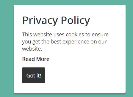 Simple EU Cookie Law Notice Popup Plugin With jQuery - Qookies