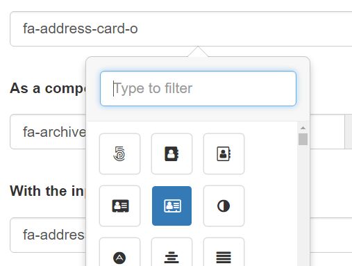 Simple FontAwesome Icon Picker Plugin For Bootstrap