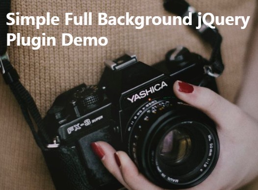 Simple Fullscreen Background Image Plugin with jQuery