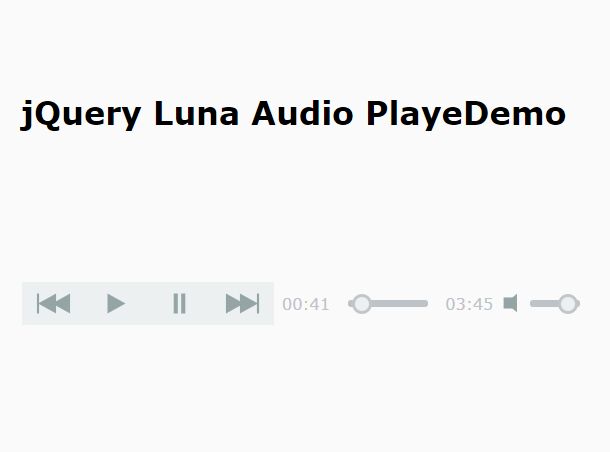Simple HTML5 MP3 Player With jQuery And jQuery UI - Luna