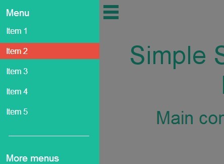 Simple Off-canvas Sidebar Navigation Plugin with jQuery