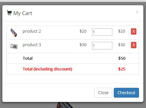Simple Shopping Cart Plugin With jQuery And Bootstrap - mycart
