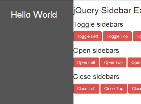 Simple Sliding Sidebar Panels with jQuery - Sidebar