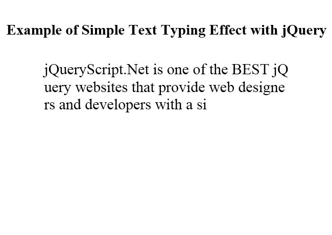 Simple Text Typing Effect with jQuery